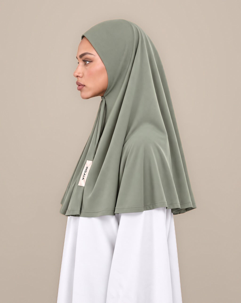 Premium Jersey Scarf in Sage, side view